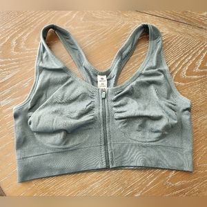 Zip-front teal racerback sportsbra, XL***
